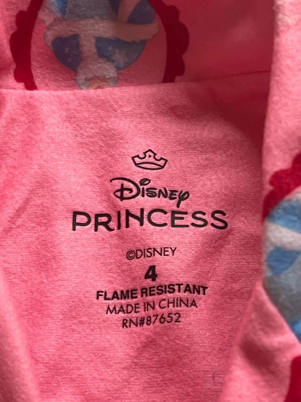 New - Disney Princess Pink Holiday Fleece Pajama Set